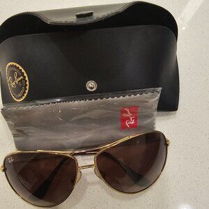 New Ray Ban Gold Frame Brown Sunglasses